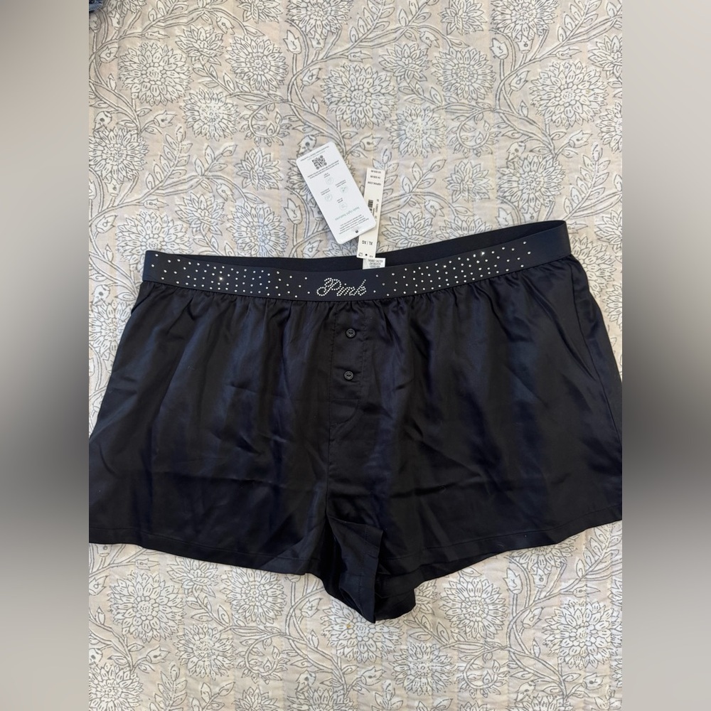 PINK Victoria's Secret Satin bedazzled shorts
